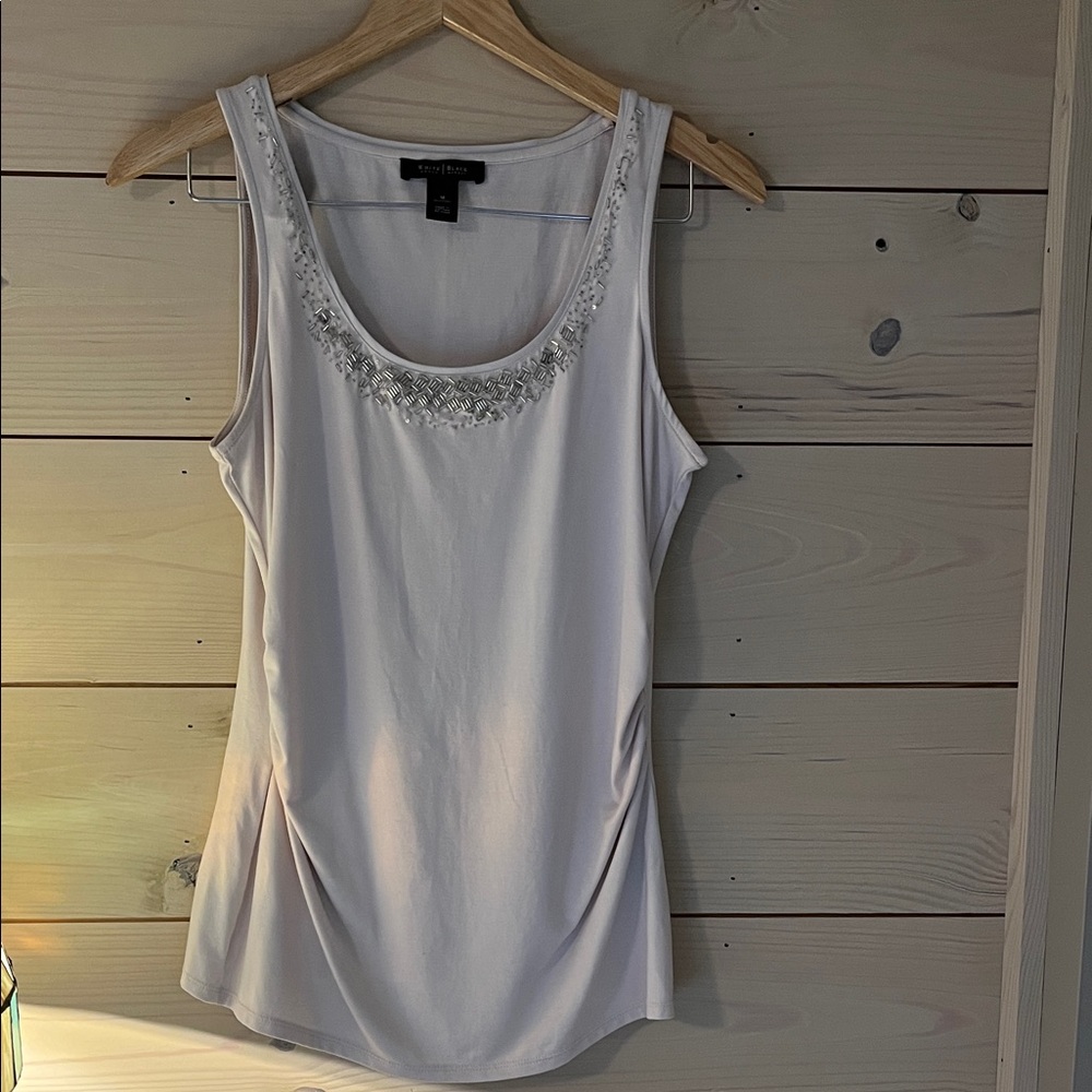 White House Black Market ruched waist tank top Medium
